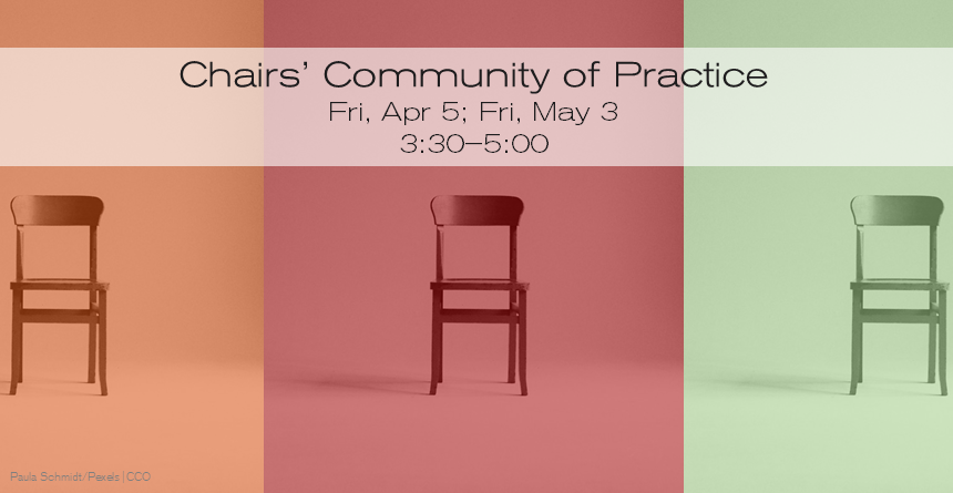 Three spatially distant chairs on different colored backgrounds