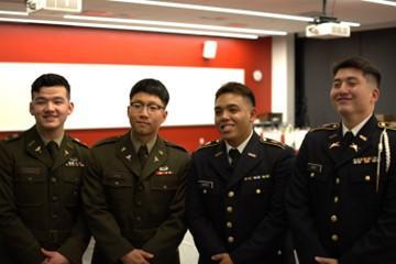 Four cadets in uniform
