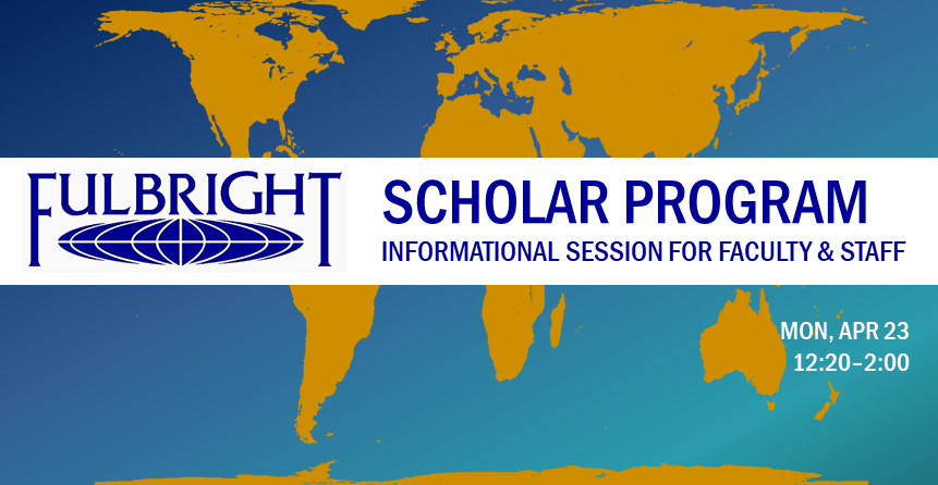 Fulbright logo with world map