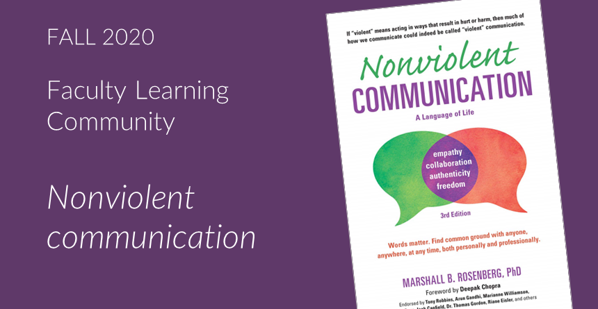 Image of book jacket for Nonviolent communication, on a purple background
