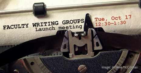 Fall 2017 Faculty Writing Groups launch - image of typewriter