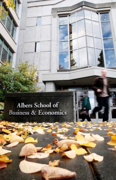 Albers School of Business and Economics east entrance
