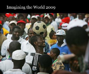 Book cover with photo of man in crowd balancing soccer ball on head