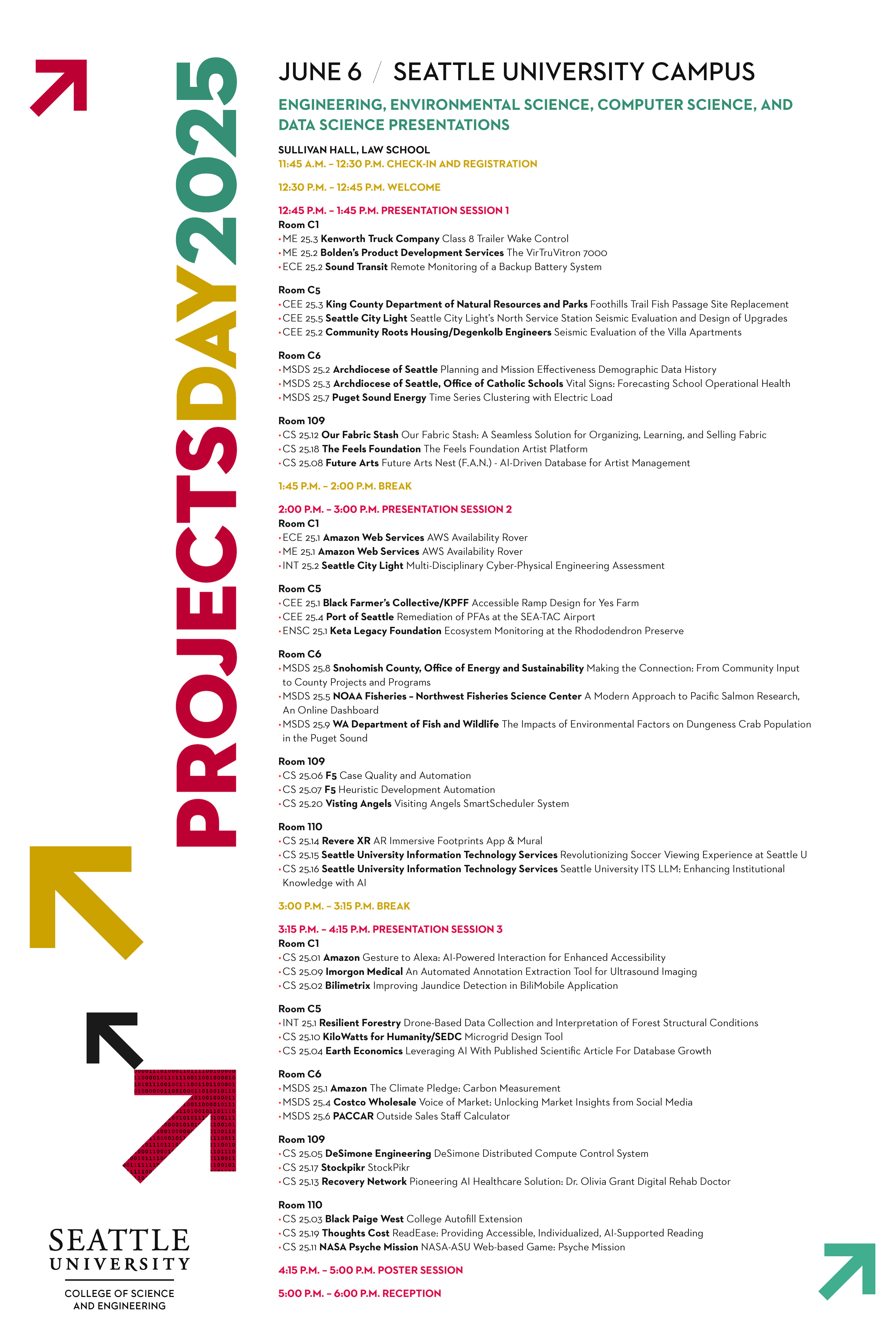 Projects Day 2025 Schedule