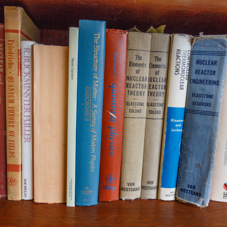 Picture of books in a shelf