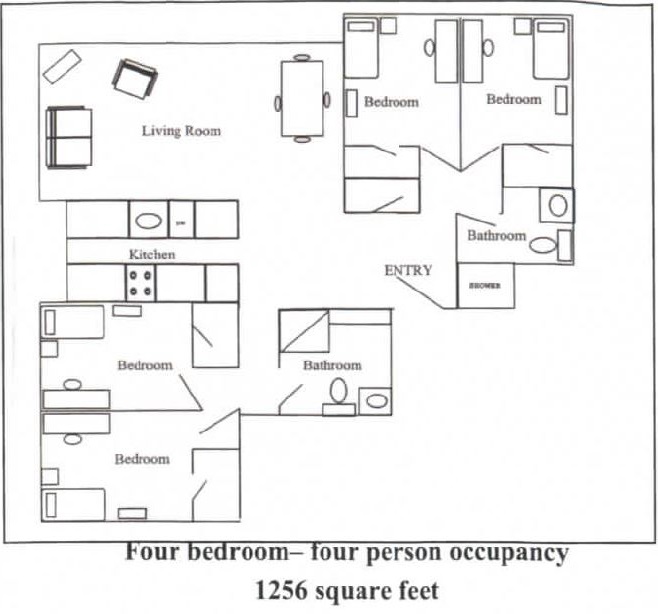 Murphy Quad Apartment floor plan