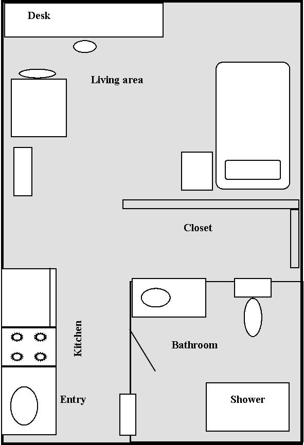 studio single floor plan