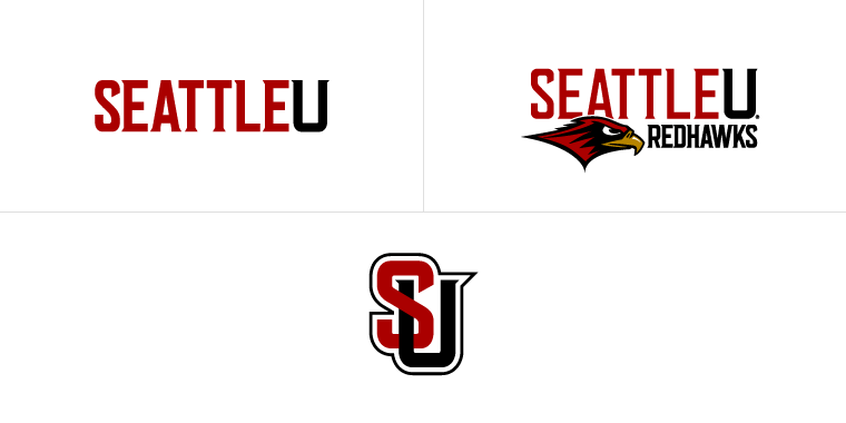 examples of Seattle University's Athletics logos