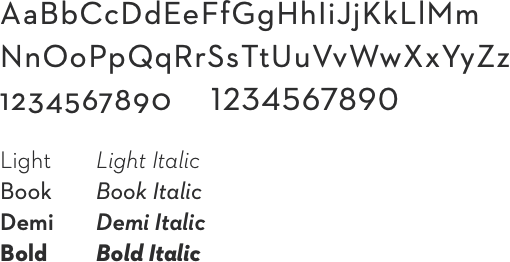 alphanumeric sample of the Neutraface 2 Text typeface