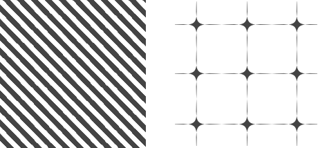 examples of striped and grid patterns