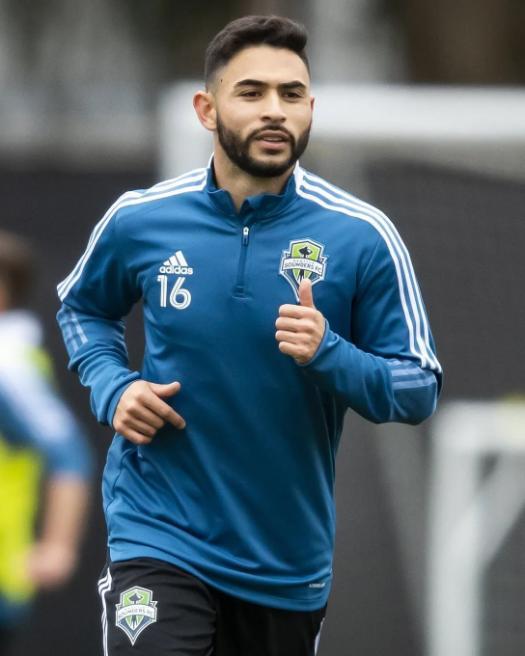 Alex Rodan on the field with the Sounders