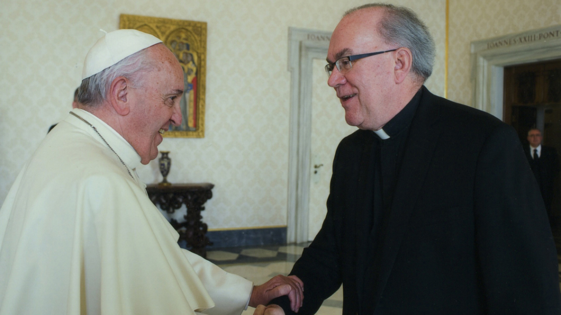 Father Steve meeting with the Pope