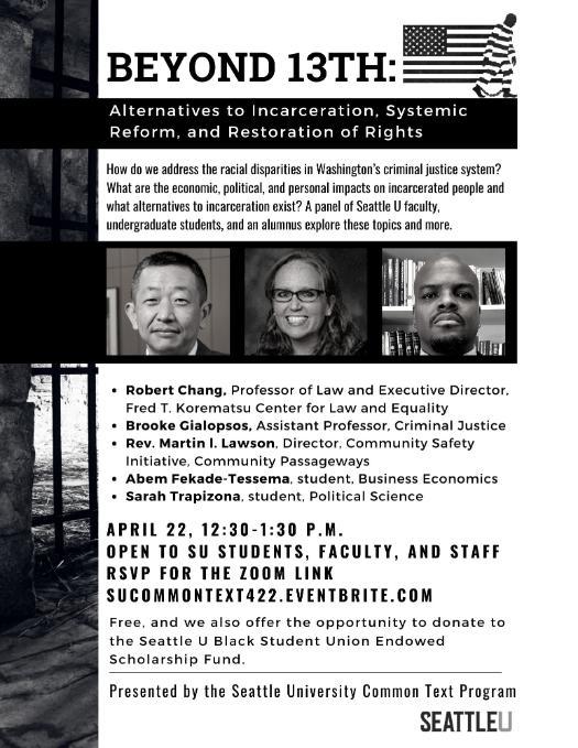 Beyond 13th event flyer with images of panelists.